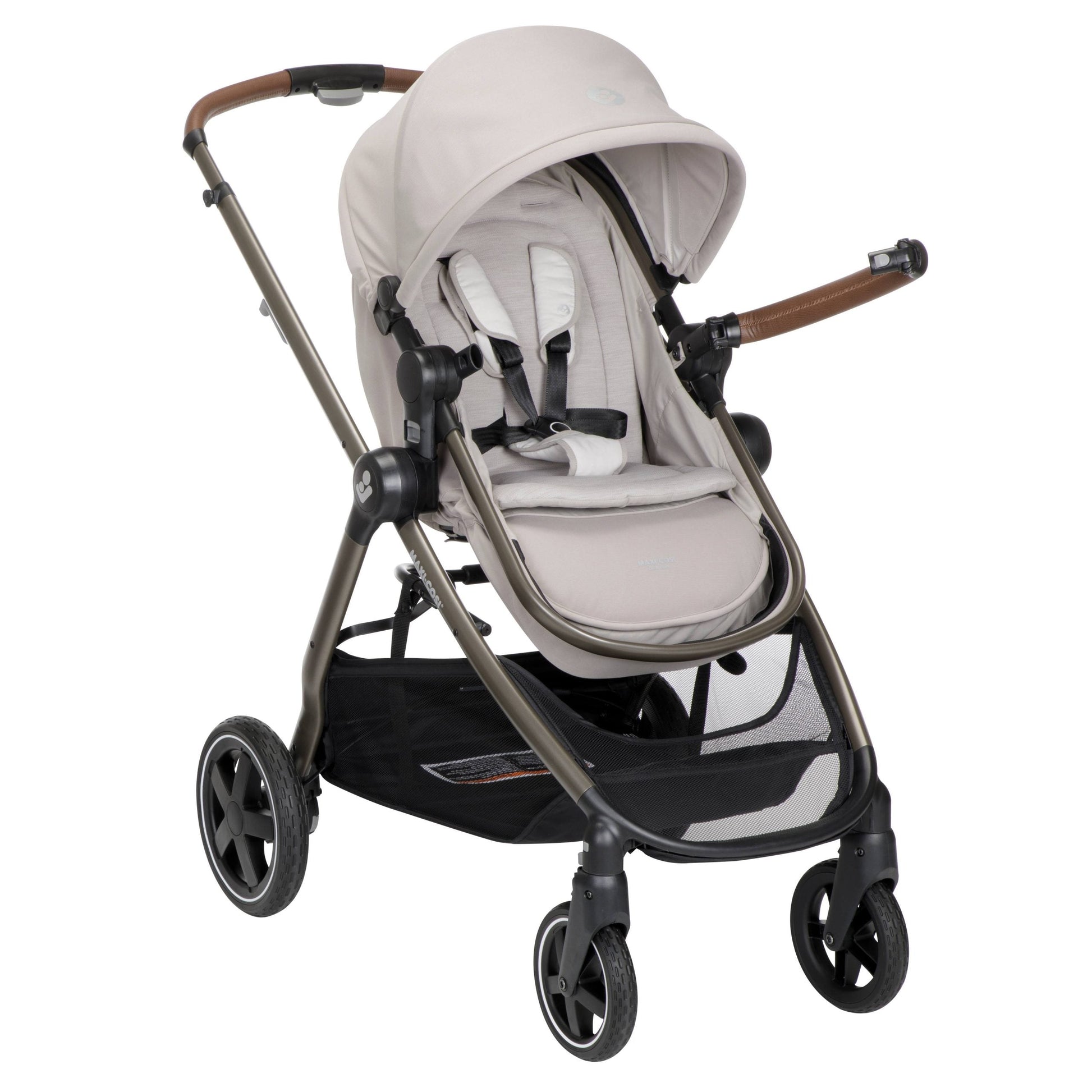 Maxi-Cosi Zelia_ Luxe 5-in-1 Modular Travel System, Choose Between 5 Modes  of use: Parent-Facing car seat Caddy, Reversible Carriage, and Reversible